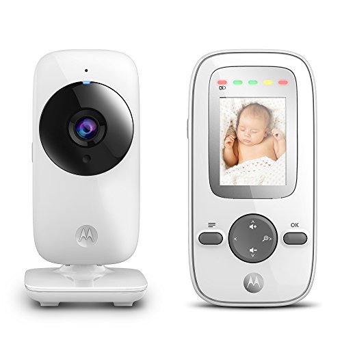 Motorola Baby Mbp 481 - Babyphone Vidéo avec Écran 2.0", Éco Mode et Vision Nocturne, Couleur Blanc