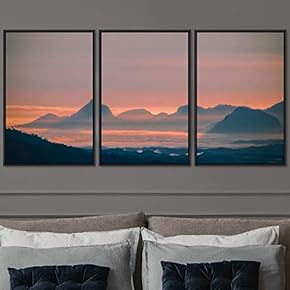 signwin 3 Piece Framed Canvas Wall Art Orange...