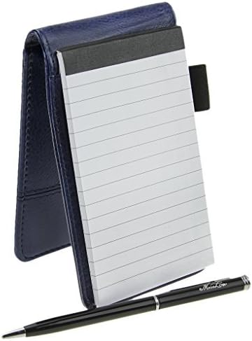 IPENNY Leather Memo Book with Calculator A7 Pocket Notebook Cover Jotter Organizer Lined Memo Pad Holder Business Writing Pad - Image 4
