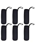 Mudder 6 Pack Water Bottle Sleeve Neoprene Bottle Carrier Nylon Bottle Sleeve for 19.4 oz/ 550 ml Glass Water Bottle, Black