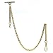Albert Chain Gold Color Pocket Watch Chains for Men with T Bar Swivel Clasp and Lobster Clasp AC33