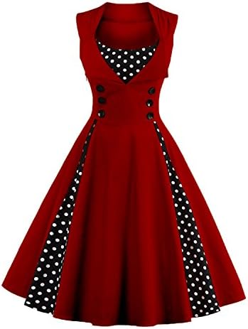 vintage dress Clasic Audrey Hepburn 50s Vintage Swing Dresses WINE S