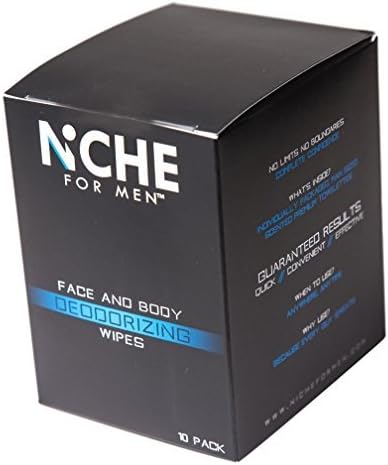 Niche For Men - Male face and body deodorizing wipes, moist personal wipes for men by Niche For Men