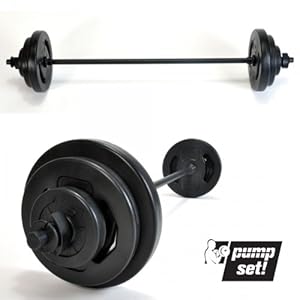 pumpset! 19 kg fitness gewichten lange halter set halterset uithoudingsvermogen krachttraining