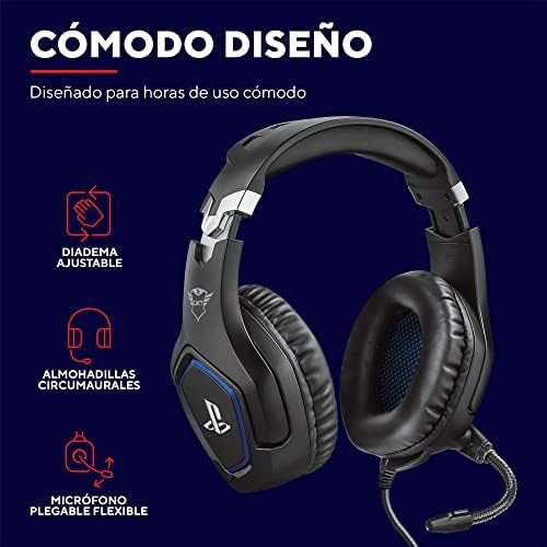 Forze-B Cascos Gaming con Licencia Oficial para PlayStation, Negro