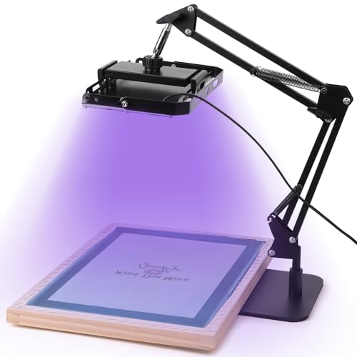 Caydo 50W LED UV Screen Printing Light with Black Light Stand and Instructions, Exposure Unit for Screen Printing and Cyanotypes