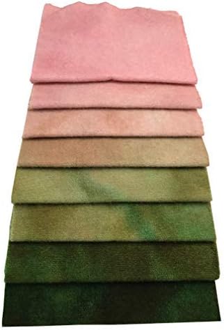 Winterberry Cabin Hand-Dyed Felted 100% Wool; Sage PR1-A 8 pc Small Charm Bundle