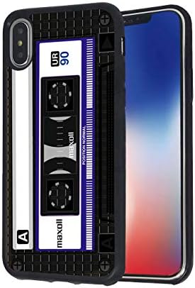 iPhone XR Case,BWOOLL Slim Anti-Scratch Shockproof TPU Rubber Protective Cover for Apple iPhone XR (2018) 6.1 inch - Cassette Tapes