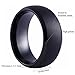 King Will TYRE Black Domed Tungsten Ring 8mm Brushed Matte Finished Wedding Band Size 7-14