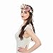 Fashion Lily Flower Headband Hair Wreath Bridal Floral Crown Headdress Bohemian Garland for Wedding Festival Pink