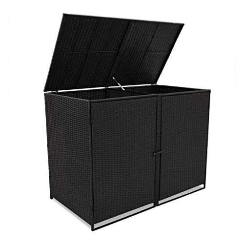 image for HEATAPPLY Waste Containment Accessory, Double Wheelie Bin Shed Poly Ra