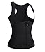 Gotoly Slimming Neoprene Vest Hot Sweat Shirt Body Shapers for Smooth Muffin Top (L, Black)