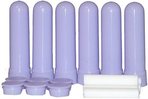 Aroma Oil Tools Nasal Aromatherapy Inhaler - Light Purple - 6 Pack