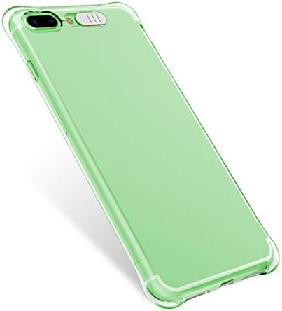 Qpika LED Flash Light Up Incoming Call Silicon Case Cover For iPhone 8 Plus (Green)