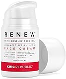 Anti Aging Face Cream with Rosehip Seed Oil | Organic Face Moisturizer | With Hibiscus Flower Extract, Vitamin C, A and E, Aloe Vera | For Sensitive, Oily or Dry Skin | Paraben and Cruelty Free