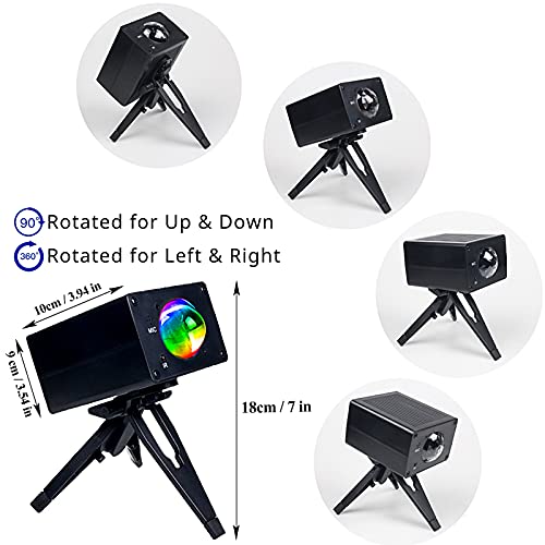 Qeerluz 16 Colors Sunset Projection Lamp, Visual RGB Sunset Lamp Projector with Remote and Multiple Colors Changing, Rainbow Projector Lamp for Photography Living Room Bedroom Night Light Decor