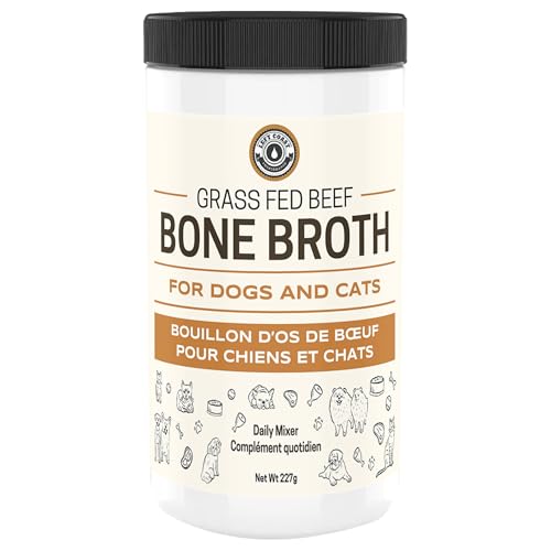 8oz Beef Bone Broth Powder for Dogs and Cats – Premium Grass-Fed Beef Broth Topper for Cats and Dog