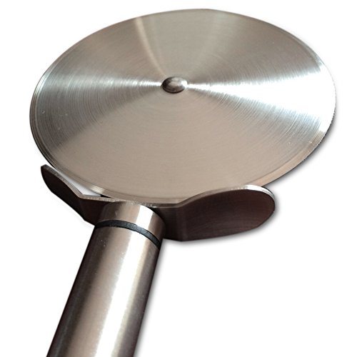 KUKPO Stainless Steel Pizza Cutter Large 4 Inch Wheel AntiSlip