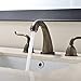 Antique Brass Bath Vessel Sinks Widespread Basin Lavatory Two Handle Bathroom Faucets, 3 Hole 2 Lever Vintage Laundry Bathroom Sink Faucet