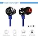 SoundPEATS Earbud Headphones In-Ear Noise Cancelling Earphones Stereo Headphones with Mic (Metal Housing, Flat Cable, In-line Control, iPhone and Android Compatible) - M20 Blue