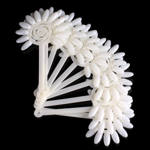 YESURPRISE 120 Fans Acrylic Flower Style False Nail Art Tips Practice Display DIY Tool