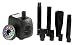 Lewisia Water Pump Kit with Mushroom and Blossom Spray Head, 12 LED Light 6 feet Listed Cord Ideal for Koi Goldfish Pond Aquarium Fountain Pool Garden Statuary Fish Tank 15W 211GPH
