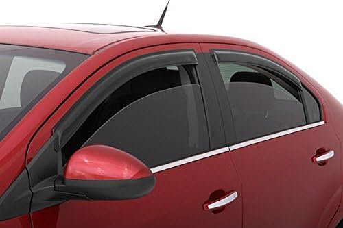 Fits Toyota Tundra Crew Cab AVS Smoked Stick On Rainguards 4PCS
