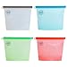Silicone Food Storage Bags: Reusable Snack And Sandwich Bags, Bags With Ziplock For Airtight Sealing, Leakproof Freezer Bag For Baby Food, Liquids, Meat, Vegetables And Dog Food