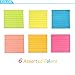Sticky Notes with Lines 3 inch X 3 inch 6 Assorted Bright Color Lined Self-Stick Notes, 80 Sheet/Pad 6 Pads/Pack Easy Post Individual Package