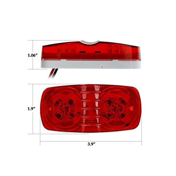 Partsam-13x-Trailer-Marker-LED-Light-Double-Bullseye-AmberRed-10LED-Clearance-Light