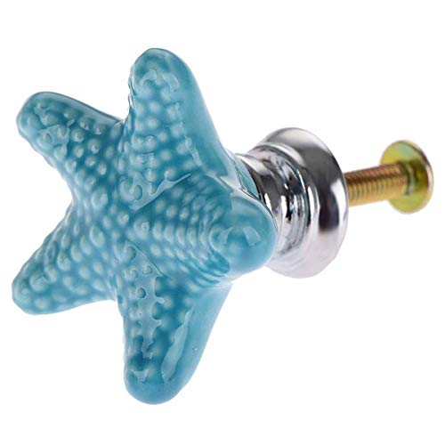 Joyindecor Starfish Ceramic Drawer Pulls Handles for Nursery Dresser
