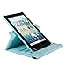 GMYLE(R) Aqua Blue 360 Degree Rotating PU leather Folio Stand Case Cover for Nook HD+ Plus 9 inches Barnes & Noble e-book Reader Tablet (Multi Angle- Vertical/Horizontal and Wake up Sleep Function)