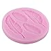 niceEshop(TM) 4 Cavity 3D Feather Shape Silicone Cake Mold Candy Jelly Fondant Making Mold Tools,Random Color