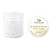 PH PandaHall 4mm Glass Pearl Beads, 1000pcs White Tiny Satin Luster Pearl Beads Round Loose Spacer Beads for Earring Bracelet Necklace Waist Chain Making, White