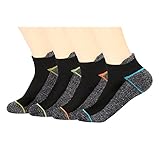 Copper Antibacterial Athletic Socks for Men and Women-Moisture Wicking, Nonslip Ankle Socks