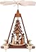 Müller German christmas pyramid Nativity scene, 1-tier, height 30 cm / 12 inch, natural, original Erzgebirge by Mueller Seiffen MU 10324