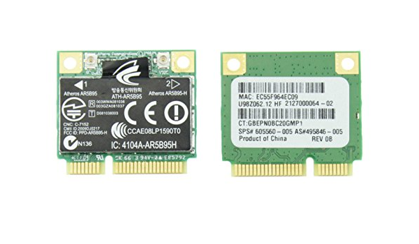 HP Pavilion g6 WiFi tarjeta Atheros AR5B95 9285 g 802.11 b/g/n 605560 – 005  G62 : Amazon.es: Informática