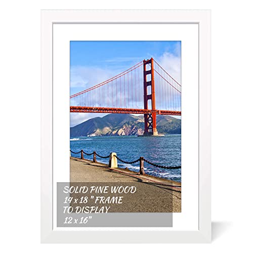 POUYCIW 14x18 inch Wood Picture Frame for Wall