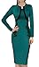 HOMEYEE Women's Elegant Patchwork Wear to Work Bodycon Cocktail Dress B247