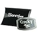 Senmi Cocky Pewter Die Cast Black Belt Buckles-with Senmi Box Gift Wrapped