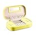 Vlando Travel Tassel Jewelry Box Organizer - Woman Girls Faux Leather Jewelries Storage Holder for Necklaces Earrings Rings, Yellow