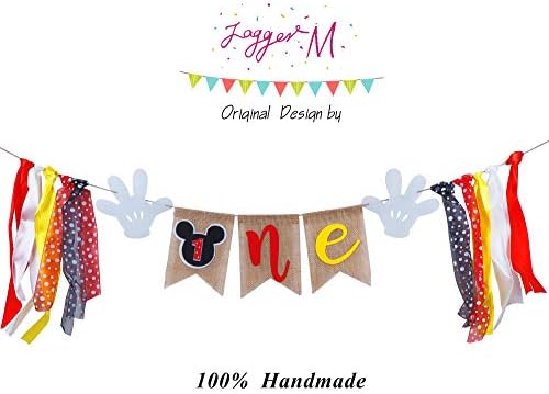 Mickey Mouse 1st Birthday Banner Handmade First Birthday