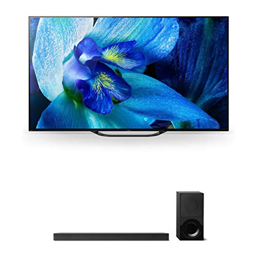 Sony XBR-65A8G 65″ BRAVIA OLED 4K HDR TV and HT-X9000F 2.1-Channel Dolby Atmos Soundbar with Subwoofer