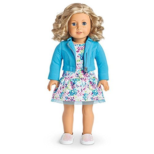 American Girl - 2017 Truly Me Doll: Light Skin with Freckles, Curly Blond Hair, Blue Eyes DN56