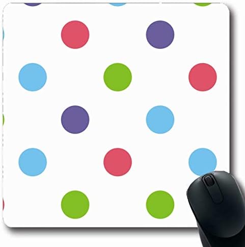 LifeCO Computer Mousepad Blue Abstract Holidays Green Christmas Album Baby Boy Classic Design Retro Oblong Shape 7.9 x 9.5 Inches Oblong Gaming Non-Slip Rubber Mouse Pad Mat