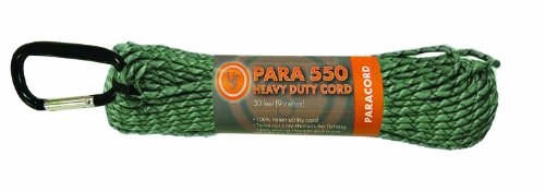 UST Heavy Duty Paracord, 550 Pound, 30 feet, Green Camo