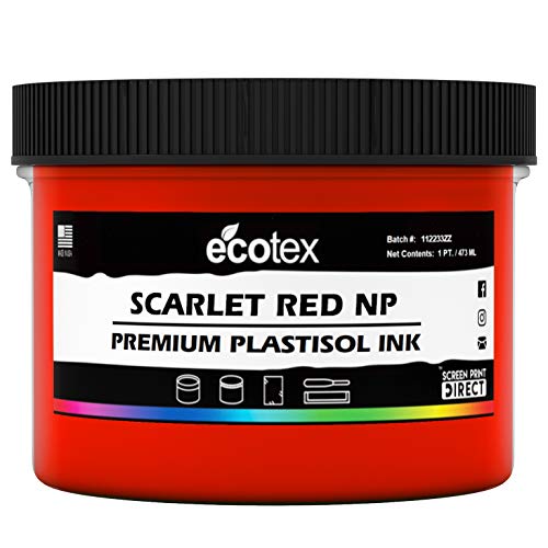 Ecotex Primary Ink Color KIT - Plastisol Ink for Screen Printing 6 Colors - 8 Oz Bottles