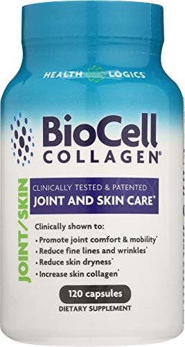 Health Logics (NOT A CASE) Biocell Collagen, Clinically Proven & Patented, Joint and Skin Care, 120 cp