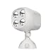 ICOCO LED Motion Sensor Light 4 LEDs 600 Lumens Battery Powered Ultra Bright Outdoor Spotlight Wireless Warm White (White)