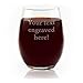Personalized Stemless Wine Glass Engraved with Your Custom Text